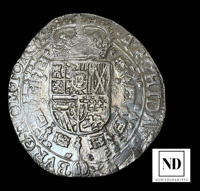 Spaanse Nederlanden. Felipe IV. Patagon 1650 - Tournai, Postzegels en Munten, Munten | Europa | Niet-Euromunten