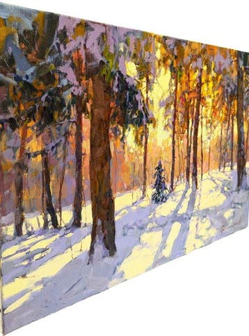 Sergei Flitov (1964) - Soleil dHiver au coeur de la Forêt -