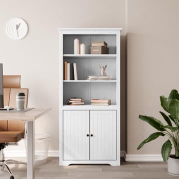 vidaXL Boekenkast BODO 82x40x173 cm massief grenenhout wit, Verzenden