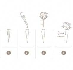 Corsagehouder Boutonnière Flowerdarte Zwart doos 10 stuks