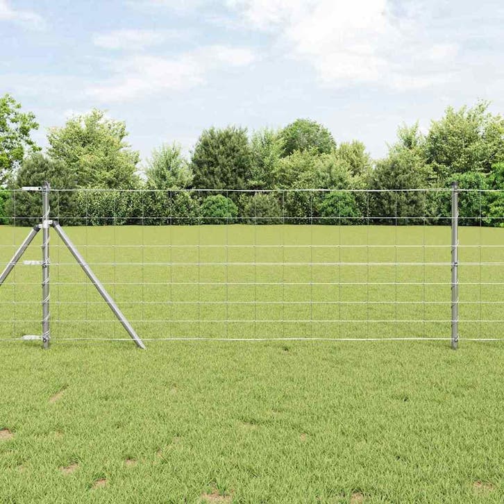 vidaXL Grond Fix Gelast Draadhek 50 x 0,8 m Gegalvaniseerd, Tuin en Terras, Tuinhekken en Hekwerk, Nieuw, Verzenden