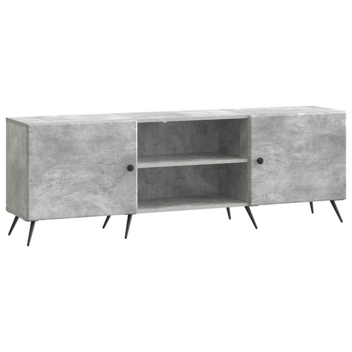 vidaXL TV Kast Betongrijs 150 x 31 x 50 cm Bewerkt hout, Maison & Meubles, Armoires | Mobilier de télévision, Envoi