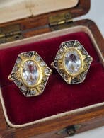 Zonder minimumprijs - Oorbellen - 9 kt. Zilver, Geel goud, Handtassen en Accessoires, Oorbellen, Nieuw