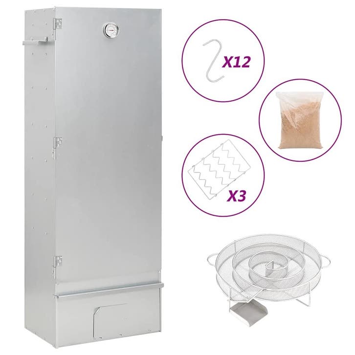 vidaXL BBQ-rookoven met koude rookgenerator gegalvaniseerd, Elektronische apparatuur, Overige elektronische apparatuur, Nieuw