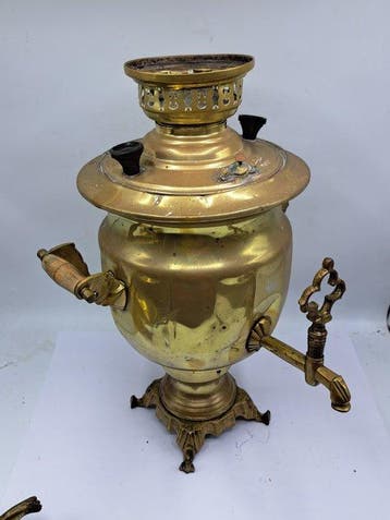 Samovar - Bouilloire / Samovar - Laiton - Theestoof 52 cm, Antiek en Kunst