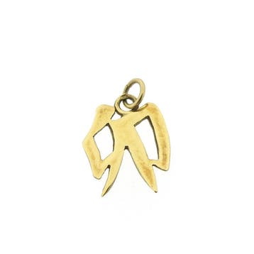 Gouden hanger van het Chinese horoscoop teken konijn., Ophalen of Verzenden, Gebruikt, Goud, Overige merken