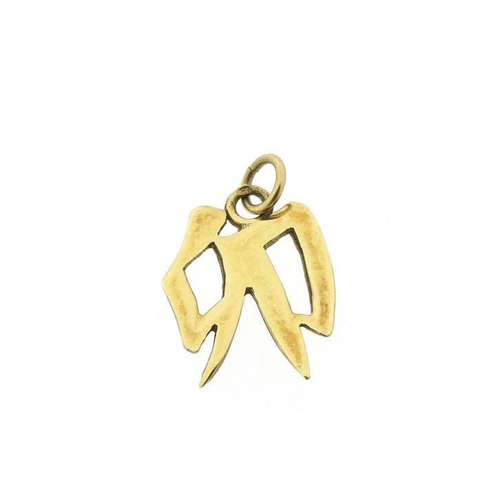 Gouden hanger van het Chinese horoscoop teken konijn., Handtassen en Accessoires, Bedels, Gebruikt, Overige merken, Goud, Ophalen of Verzenden