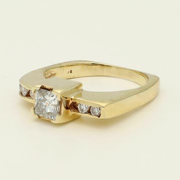 Zonder minimumprijs - Ring - 14 karaat Geel goud - 0.66ct., Nieuw