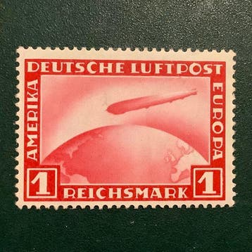 Duitse Rijk 1931 - 1 Mark Zeppelin - Michel 455, Gestempeld