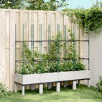 vidaXL Plantenbak met latwerk 160x40x142,5 cm polypropeen, Tuin en Terras, Verzenden, Nieuw