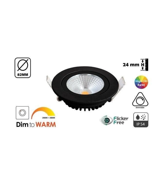 Led Spot Zwart Inbouw | Dim To Warm | Sfeervolle verlichting, Doe-het-zelf en Bouw, Bouwverlichting, Nieuw, Verzenden