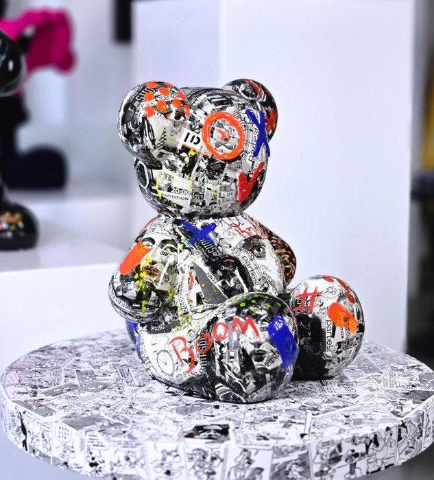 Patryk Konrad - Contemporary Pop Art Bear Sculpture / Black, Antiek en Kunst, Kunst | Schilderijen | Modern
