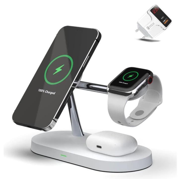 DrPhone Legend8 – 5 In 1 – 15W Draadloze Oplaadstation -, Telecommunicatie, Mobiele telefoons | Telefoon-opladers, Nieuw, Verzenden