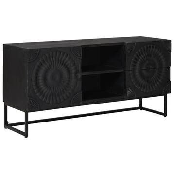 vidaXL TV Kast met lade met plank met opslag Zwart 105 x 30, Huis en Inrichting, Woonaccessoires | Cd- en Dvd-rekken, Verzenden