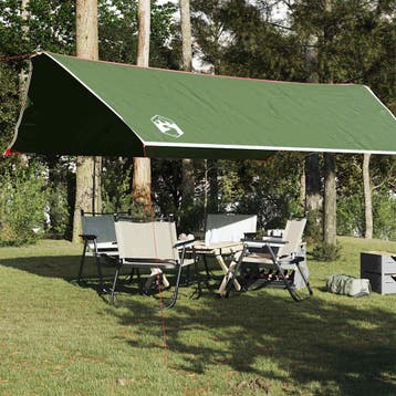 vidaXL Kampeerluifel waterdicht 500x294 cm groen, Verzenden