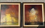 Leo Jordaens (1944-2000) - Winter Landschap tweeluik