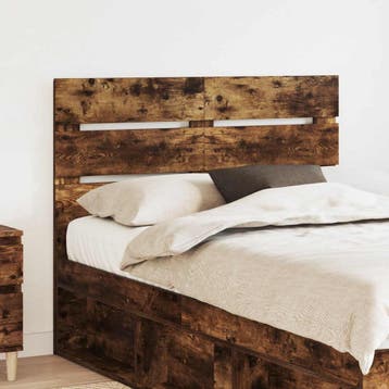 vidaXL Hoofdbord Rook Eiken Bewerkt hout, Verzenden, Nieuw