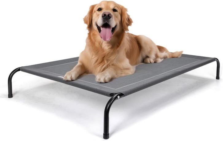 Hondenbed op pootjes - Grijs - 137x90 cm - Nobleza •, Animaux & Accessoires, Paniers pour chiens, Envoi