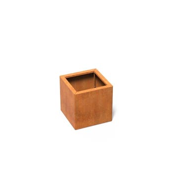 Cortenstaal plantenbak ‘Connect’ 50x50x50cm - Zonder bodem, Minder dan 60 cm, Vierkant, Nieuw, Metaal
