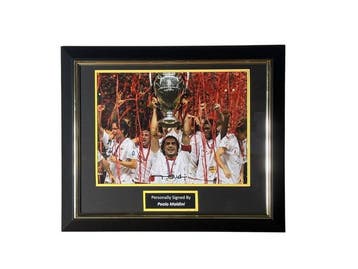 AC Milan - Paolo Maldini Signed AC Milan Football Photo: UCL