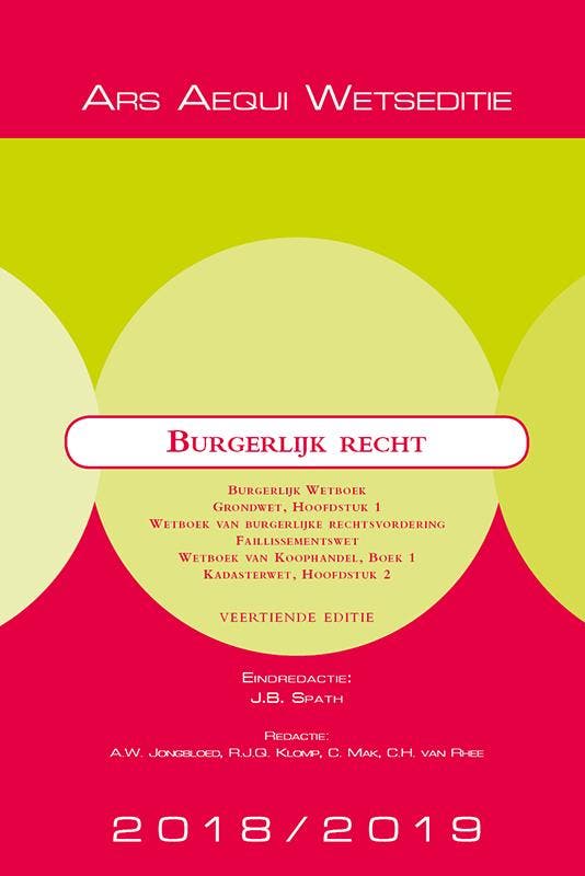 Burgerlijk recht 2018/2019 / Ars Aequi Wetseditie, Livres, Science, Envoi