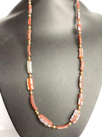 Laat-Romeins / Vroeg-Byzantijns Glas Romeinse glazen ketting