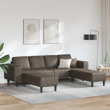 vidaXL Woonkamerbank / zetel 3 st Donkergrijs, Huis en Inrichting, Verzenden, Nieuw