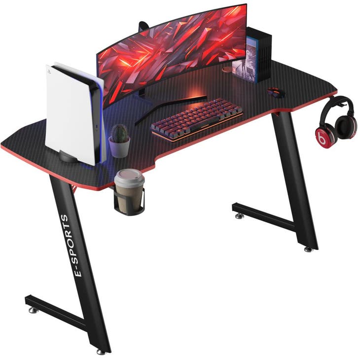 Avalo Gaming Bureau - 140x60x75 CM - Zwart, Huis en Inrichting, Bureaus, Nieuw, Verzenden