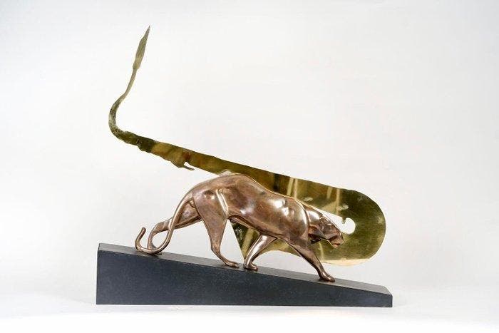 Fernandez Arman (1928-2005) - sculptuur, Jazzy Jaguar - 41, Antiquités & Art, Antiquités | Autres Antiquités