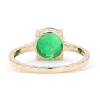 Bague - 14 carats Or jaune - 1.42ct. tw. Émeraude - Bague