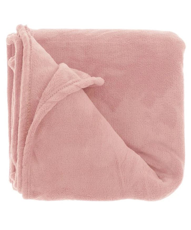 EcoLiving Plaid Baily Old Pink - 130x180 cm, Maison & Meubles, Accessoires pour la Maison | Plaids & Couvertures, Envoi
