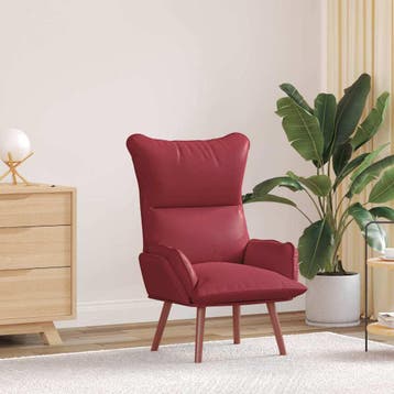 vidaXL Fauteuil Wijnrood 69 x 74 x 93 cm Kunstleer, Verzenden, Nieuw
