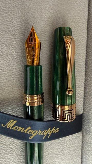 Montegrappa - Extra 1930 Fountain Pen – Spaghetti Green -, Nieuw