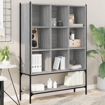 vidaXL Boekenkast 102x30x141,5 cm bewerkt hout grijs sonoma, Verzenden, Nieuw