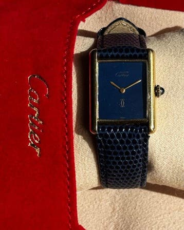 Cartier - Must de Cartier Tank LM – Rare Lapis Lazuli Dial –