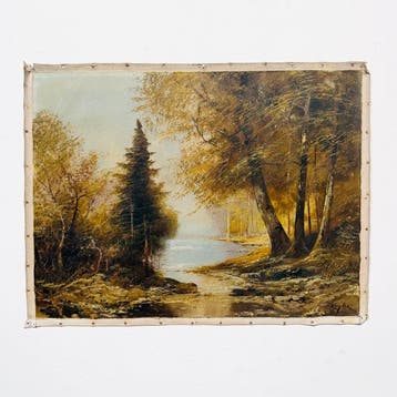 Josef Kugler (1913-2011), z - Romantische Waldlandschaft, Antiek en Kunst