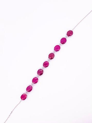 Armband Platina - 7.71ct. tw. Robijn - Duivenbloed Birma, Nieuw