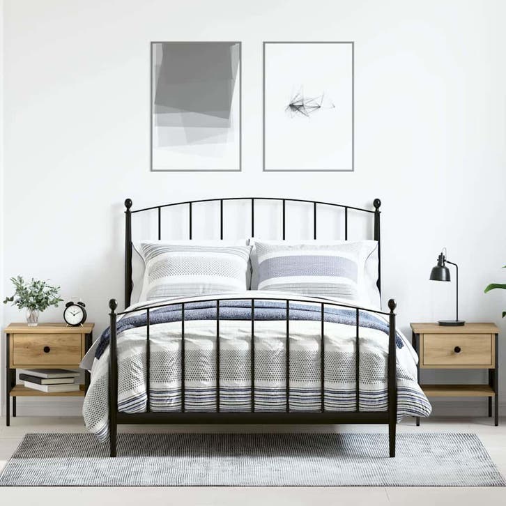 vidaXL Nachtkastje 2 st artisanaal eikenkleurig 40 x 42 x 45, Maison & Meubles, Chambre à coucher | Tables de chevet, Envoi
