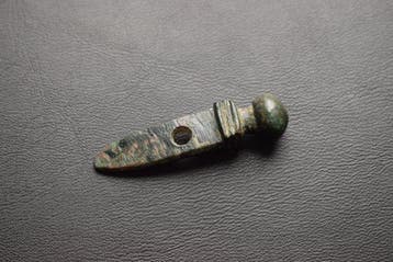 Oud-Romeins, Keizerrijk Brons Oud-Romeinse Gladiatoramulet, Antiek en Kunst