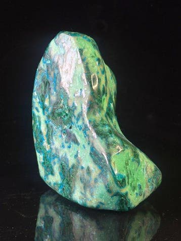 Malachite et Chrysocolle Forme libre - Hauteur : 13 cm -