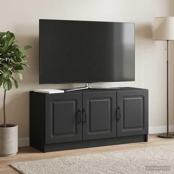 vidaXL TV Kast Zwart 99 x 34,5 x 47 cm Bewerkt hout, Verzenden, Nieuw