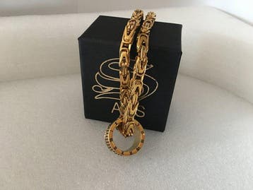 AJS Memento Mori Time Band & Royal Weave Chain