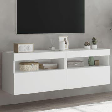 vidaXL Tv-wandmeubels met LED-verlichting 2 st 60x30x40 cm, Verzenden