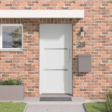 vidaXL Voordeur 108 x 208 cm PVC Wit, Doe-het-zelf en Bouw, Deuren en Vliegenramen, Verzenden, Nieuw