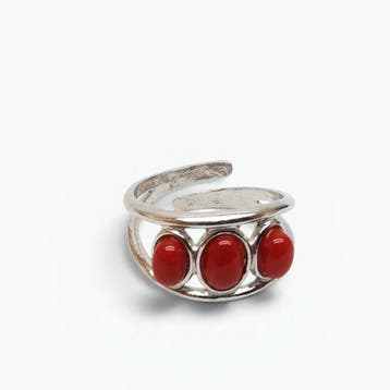 Koraal - Argento 925 - Ring - Italiaans vakmanschap