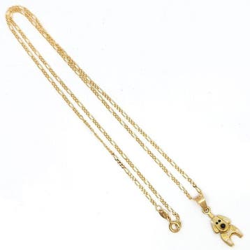 Collier avec pendentif - 18 carats Or jaune