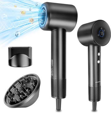Fohn - Haardroger - Föhn met diffuser - 1600W - Zwart - Aigo, Verzenden