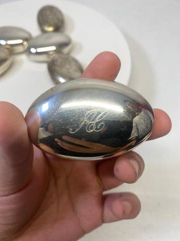 Boîte (6) - Métal, Plaqué(e) argent - Lot de 6 petites