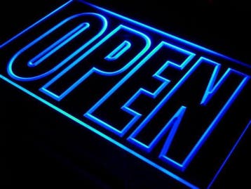 OPEN neon bord lamp LED verlichting reclame lichtbak XL *40x, Verzenden, Nieuw