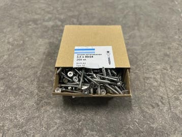 Veiling - 8x Hoenderdaal spaanplaatschroef ø3,5x40mm RVS-A2, Nieuw